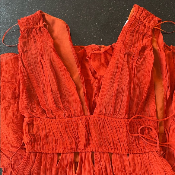 NWOT Zara Burnt Orange / Red Tie Mini
Dress - Picture 10 of 10